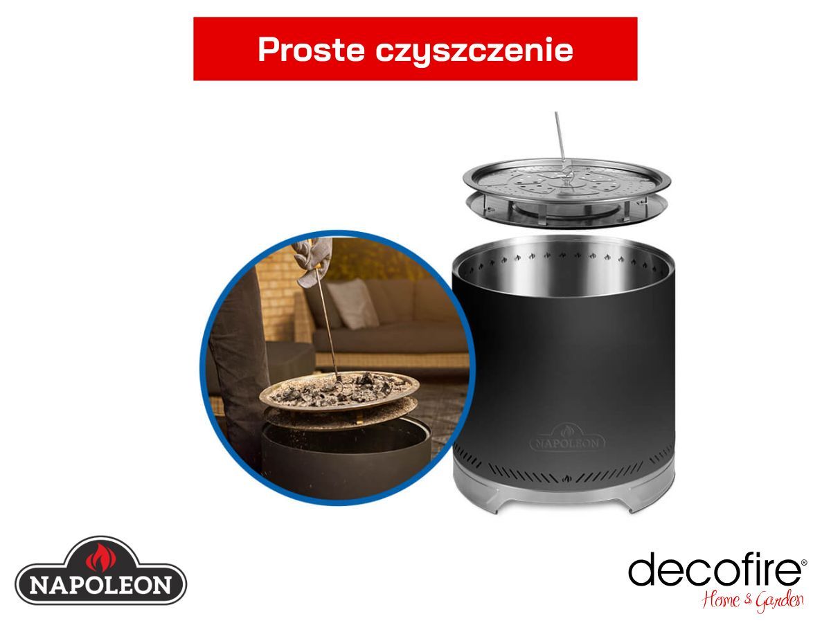 Łatwe czyszczenie – wyjmowana taca na popiół