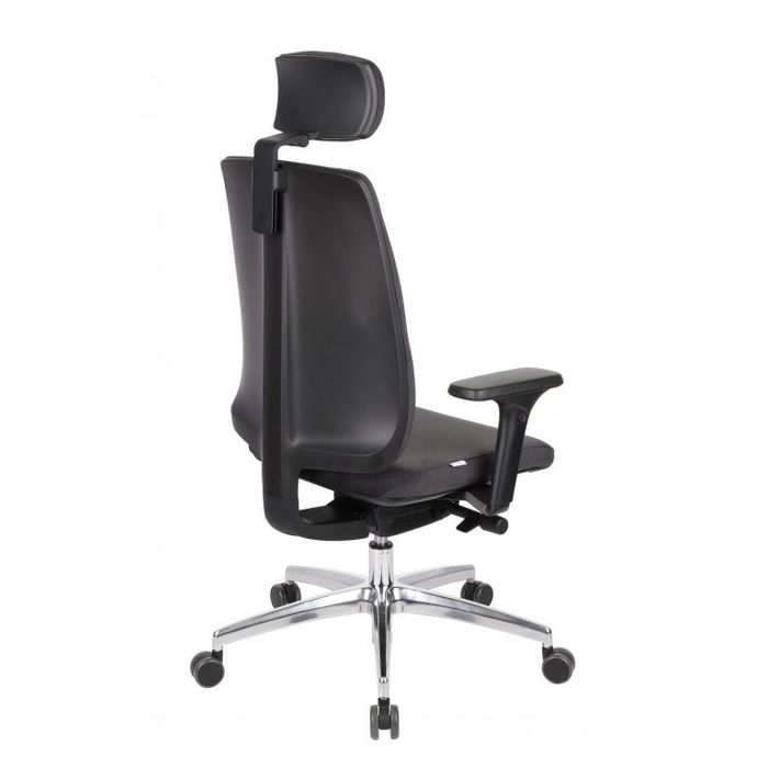 Fotel biurowy Grospol Valio BT HD black chrome tkanina Synergy - 12 kolorów