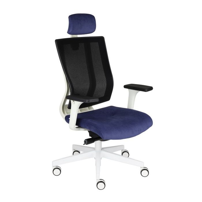 Grospol Fotel biurowy MaxPro WS HD white tkanina Strong - 8 kolorów