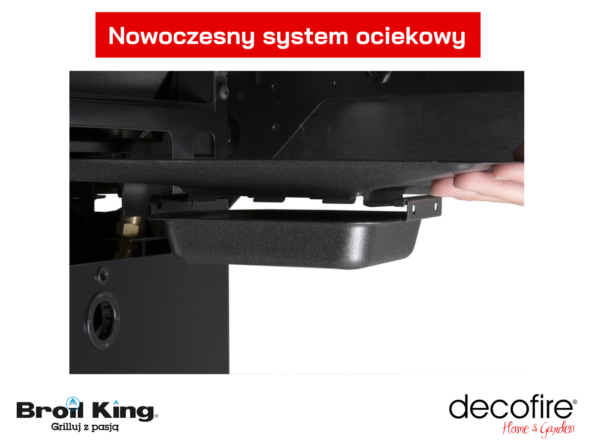 Nowoczesny system ociekowy w Broil King Signet 320
