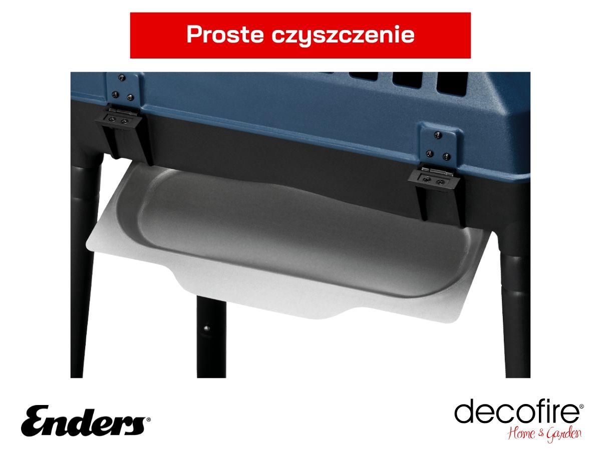 Proste czyszczenie – wyjmowana tacka na tłuszcz