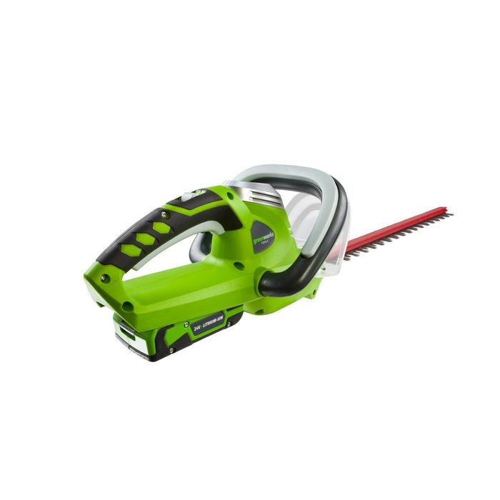 Zestaw GreenWorks Akumulatorowe Nożyce do żywopłotu 54 cm 24V + Bateria 2Ah + Ładowarka (2200007VA)
