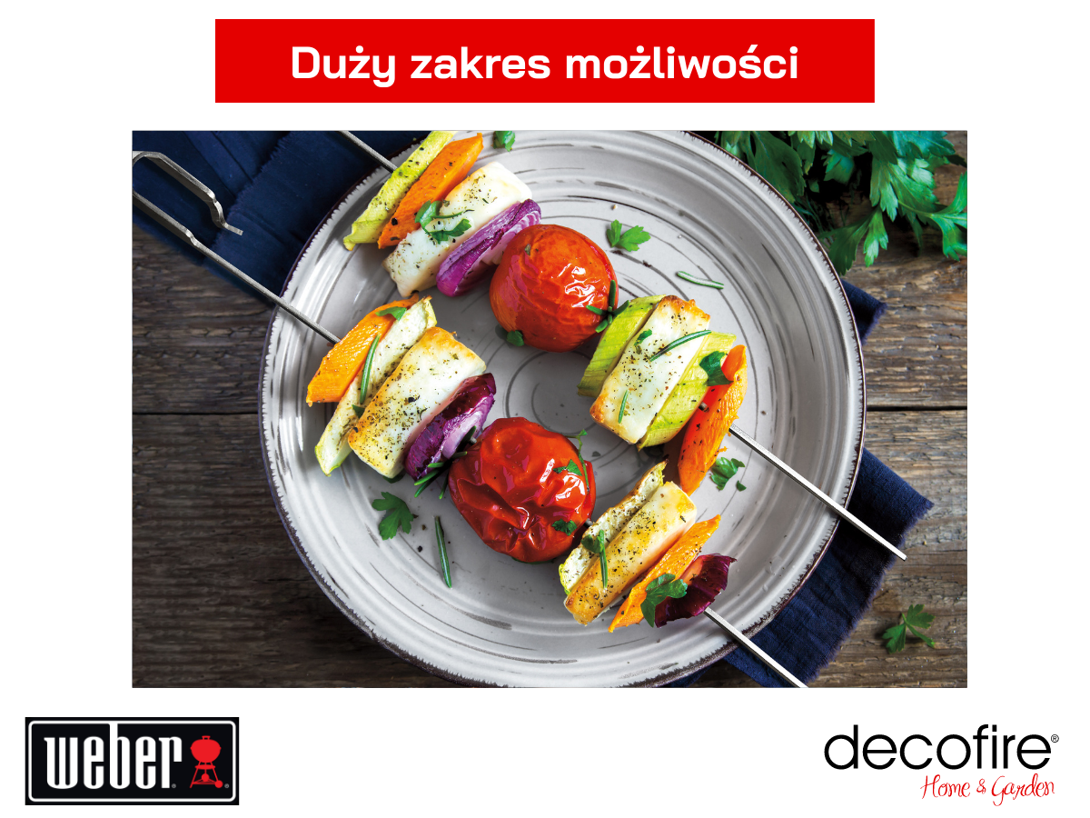 Weber CRAFTED zestaw szadek do szaszłyków zakres możliwości