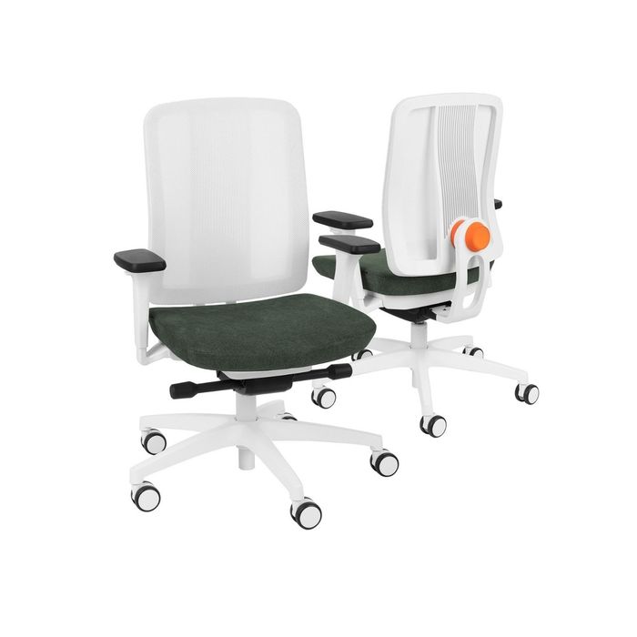 Grospol fotel dla dzieci ErgoJunior WS white / grey / black tkanina Cura - 8 kolorów
