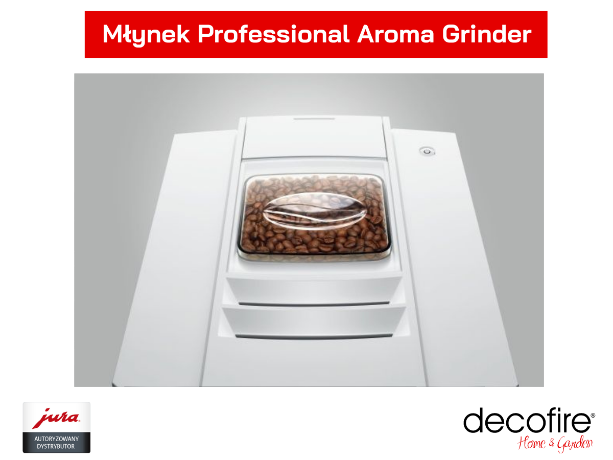 Młynek Professional Aroma Grinder w ekspresie Jura E8 Piano White