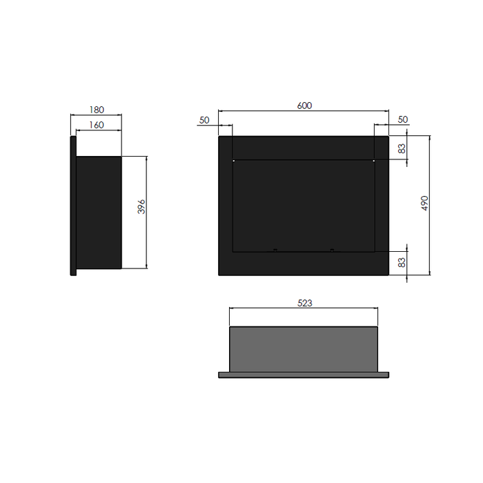 Biokominek wiszący Simple Fire FRAME 600