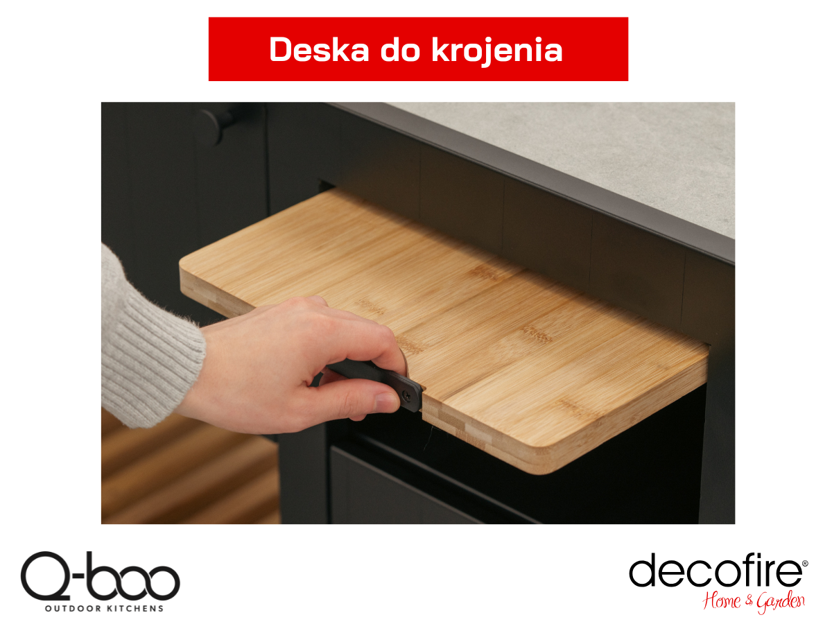 Kuchnia ogrodowa wolnostojąca OVO GL Planika – bambusowa deska do krojenia