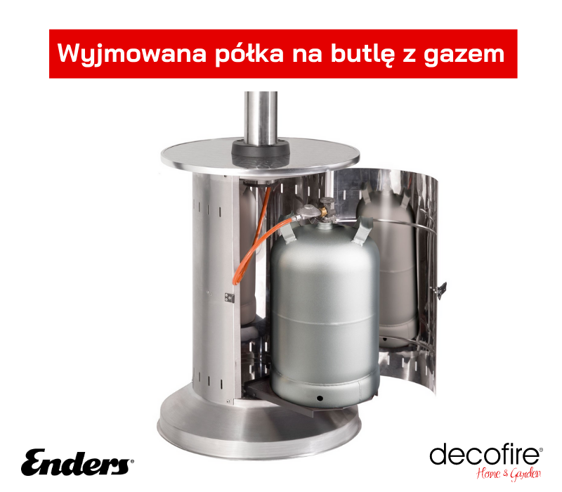 Wyjmowana półka w parasolu Enders