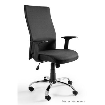 UNIQUE Fotel biurowy BLACK ON BLACK (W-93A-LF) tkanina LF, 6 kolorów