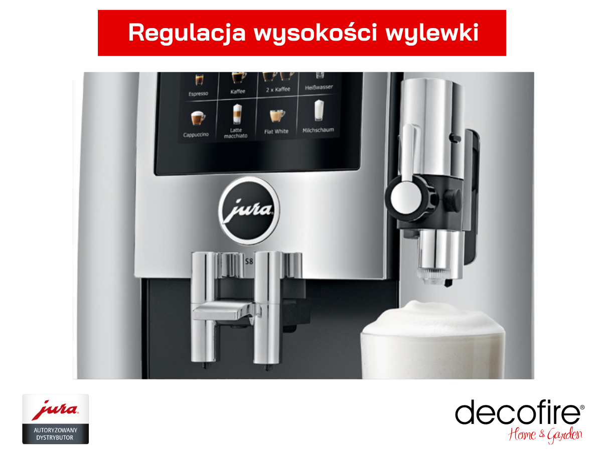 Regulowana wylewka w ekspresie Jura S8 Chrome