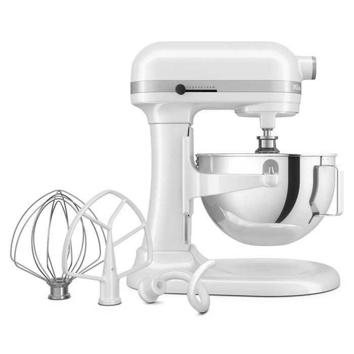 Mikser stojący 5,2 l z podnoszoną dzieżą KitchenAid Heavy Duty, White (5KSM55SXXEWH)