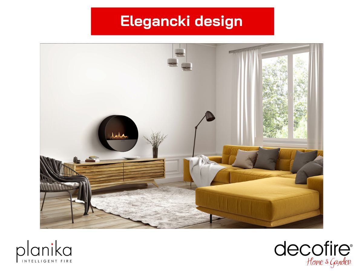 Biokominek Bubble Wall Planika elegancki design