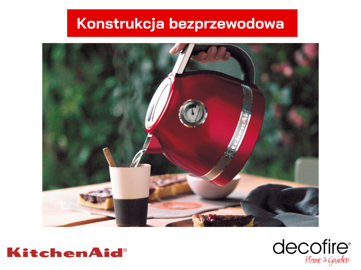 Konstrukcja bezprzewodowa w czajniku Artisan 1,5 l Candy Apple KitchenAid