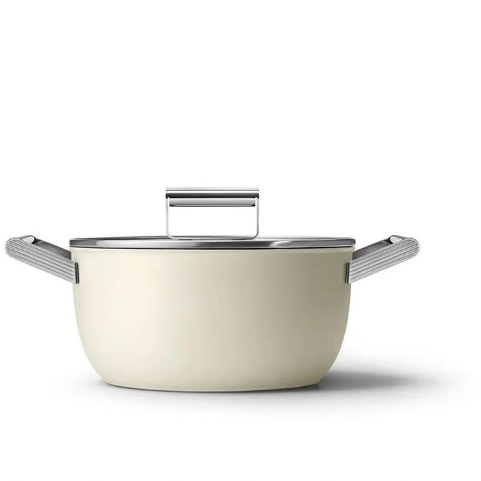 Garnek 24 cm Kremowy Smeg (CKFC2411CRM)