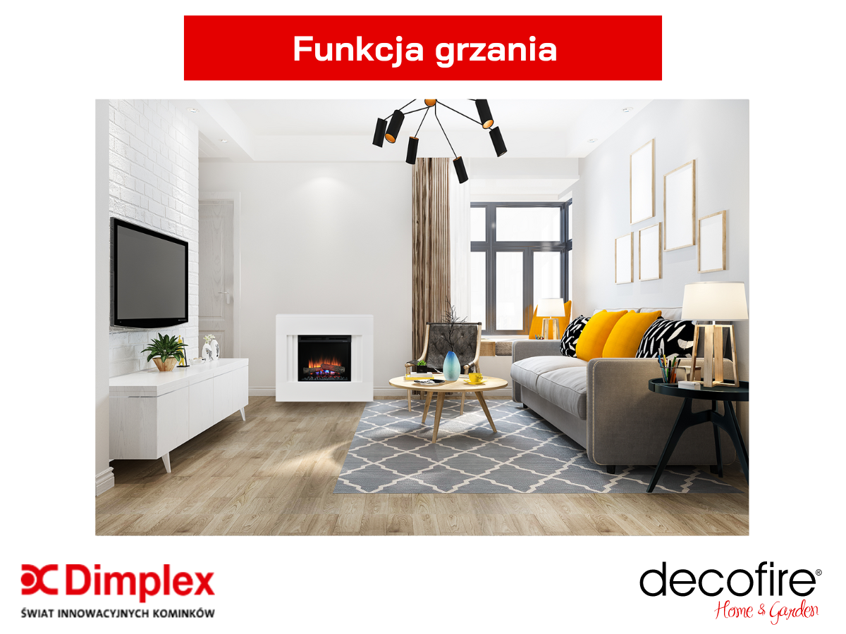 Dimplex kominek elektryczny wolnostojący Nova – funkcja grzania