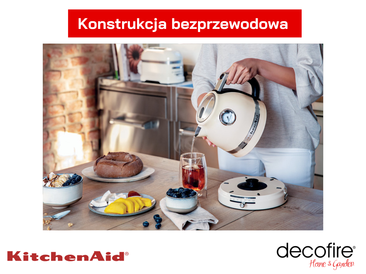 Konstrukcja bezprzewodowa czajnika Artisan 1,5 l Almond Cream KitchenAid