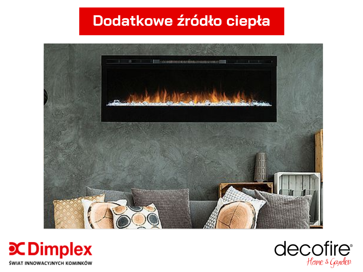 Kominek elektryczny Dimplex Prism 50″ ECO LED – dodatkowe źródło ciepła