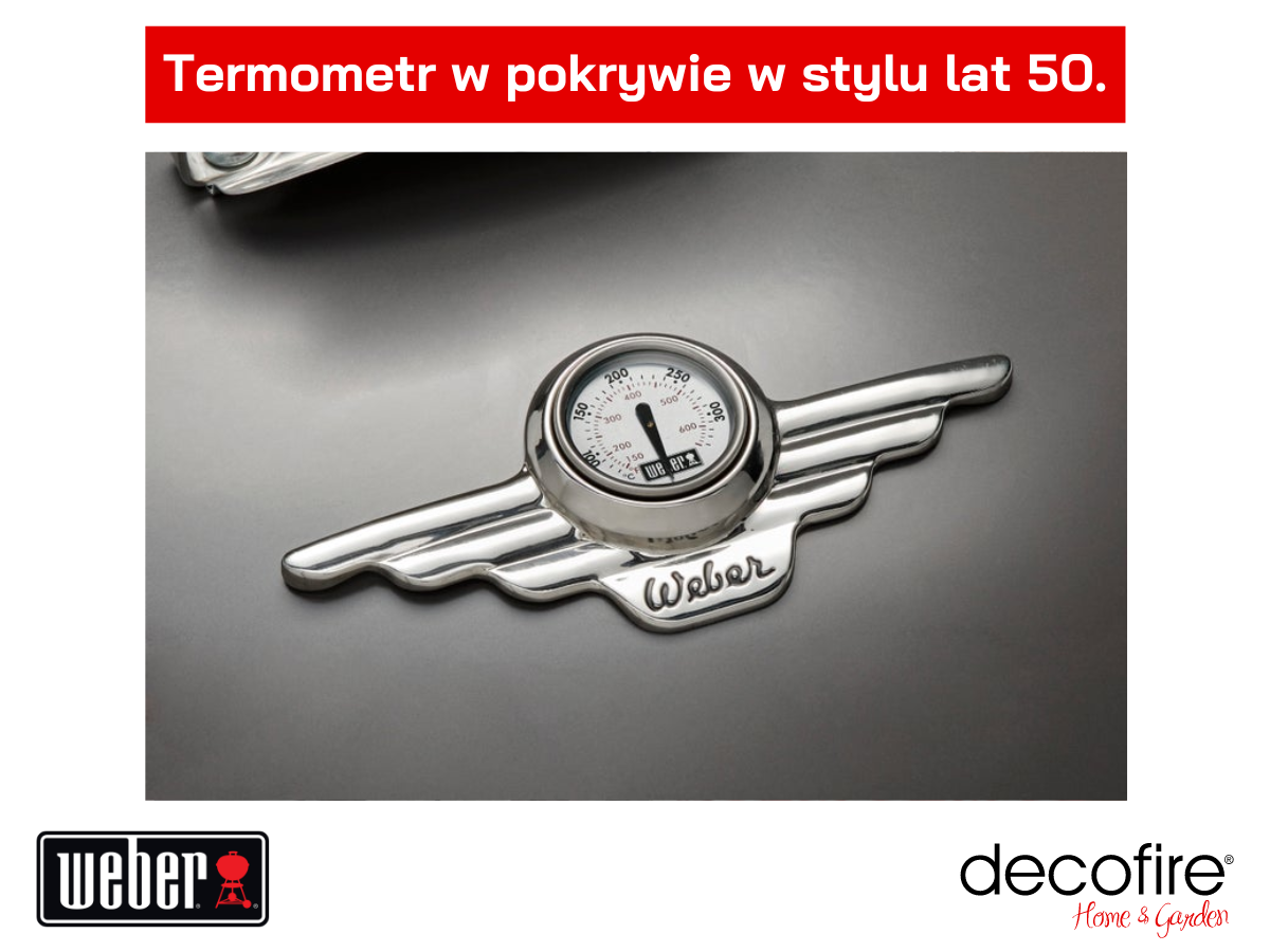 Szykowny termometr w pokrywie w stylu lat 50.