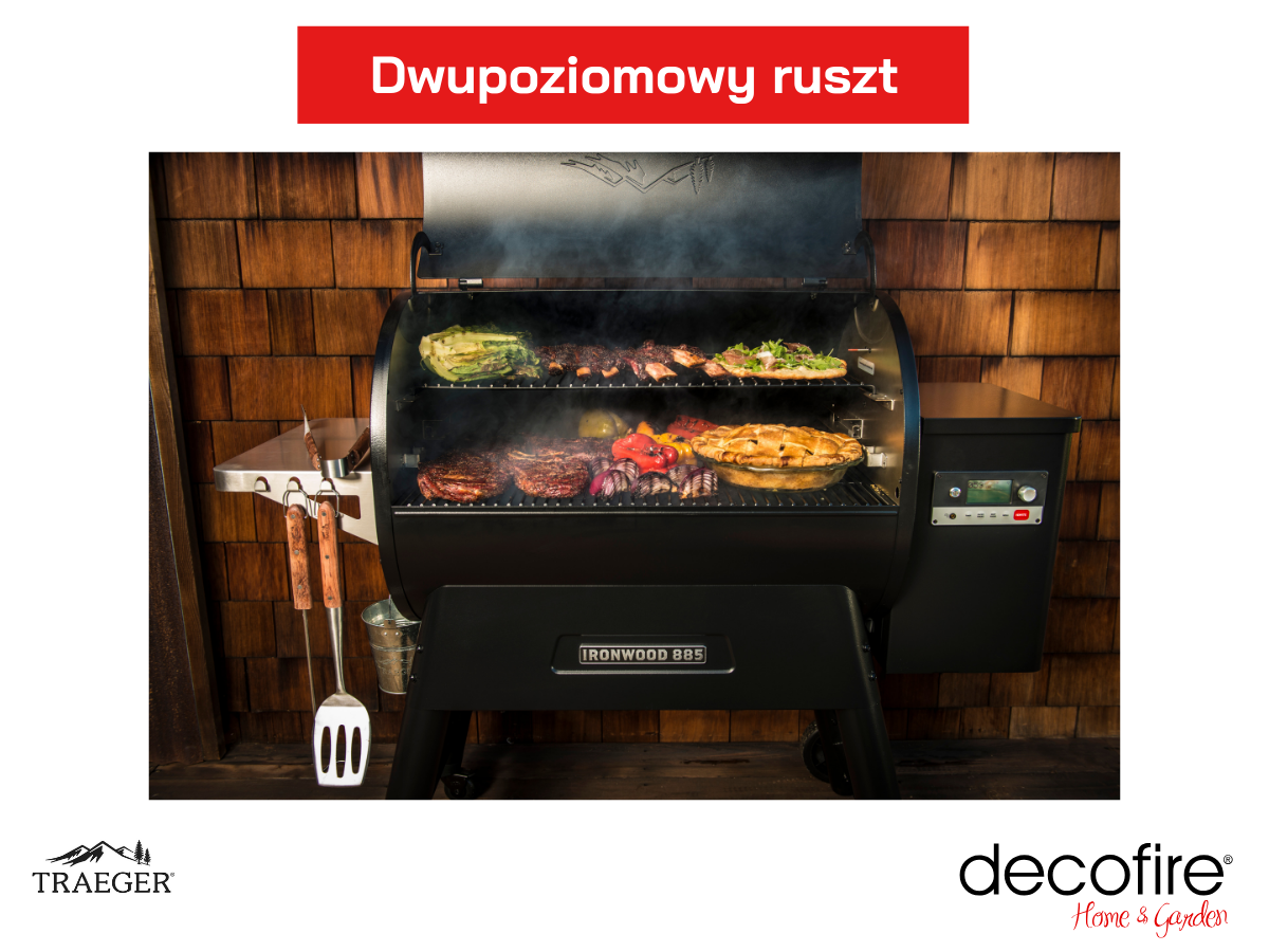 Dwupoziomowy ruszt ze stali pokrytej emalią porcelanową