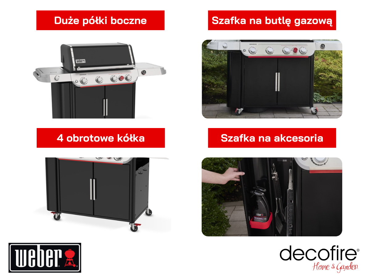 Dodatkowe udogodnienia w grillu gazowym Weber Genesis EPX-435W
