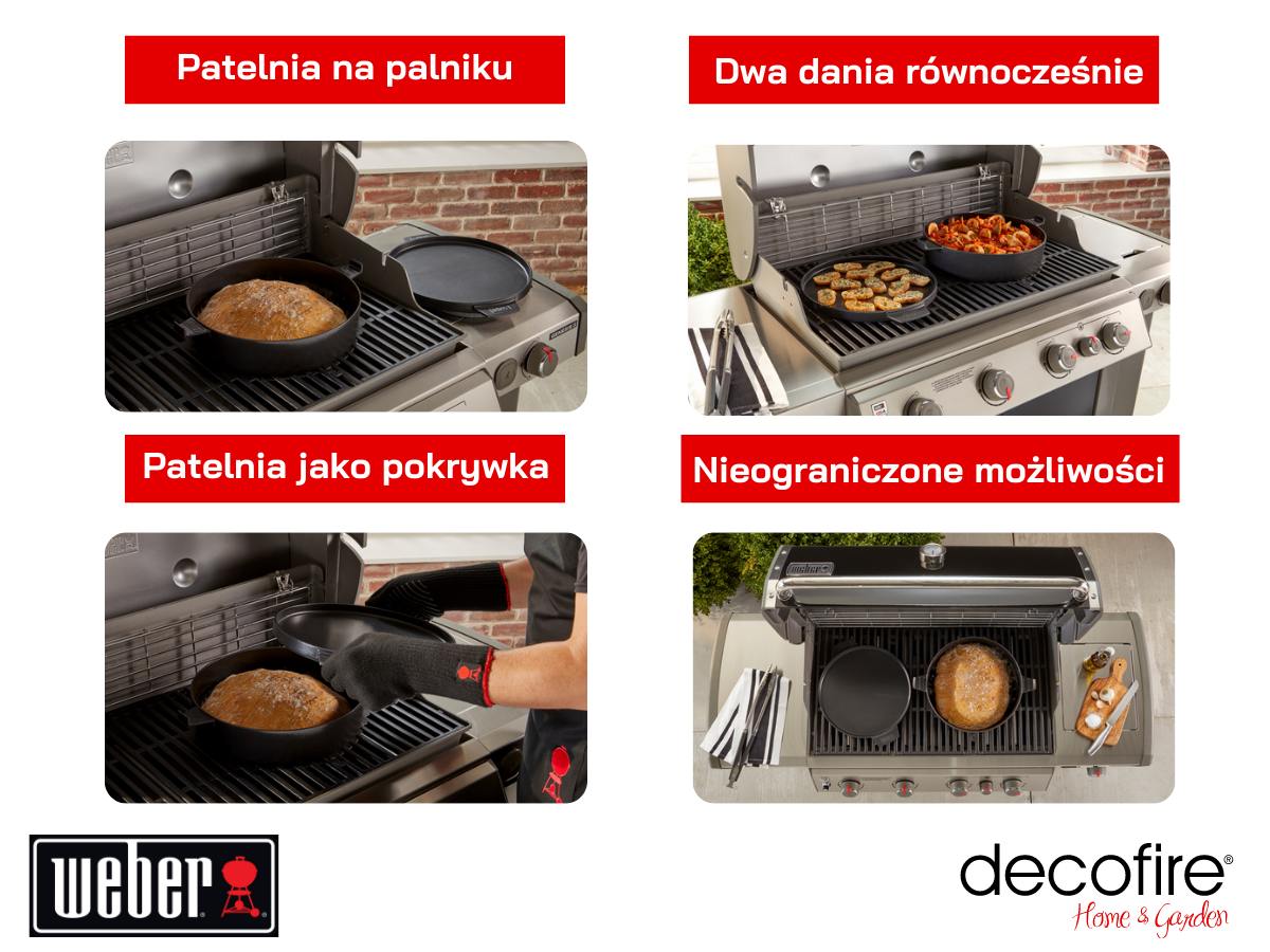 Żeliwny kociołek Weber Dutch Oven 2 w 1