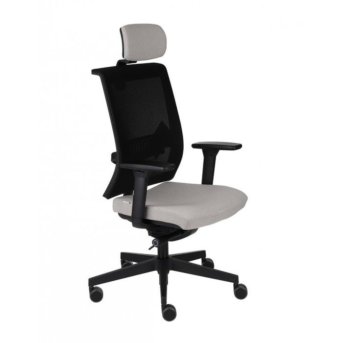 Fotel biurowy Grospol Level BS HD BLACK tkanina Bondai - 8 kolorów