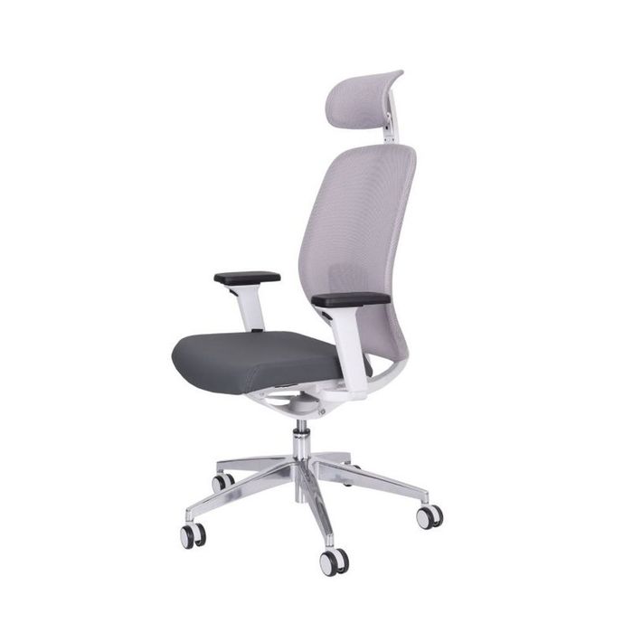 Grospol Ergonomiczny fotel biurowy 4U GS HD chrome tkanina Valencia - 12 kolorów