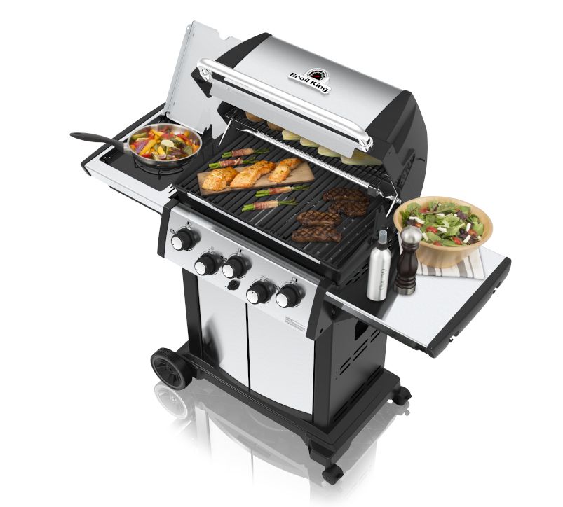 Grill gazowy Broil King z kuchenką boczną i zestawem rożna