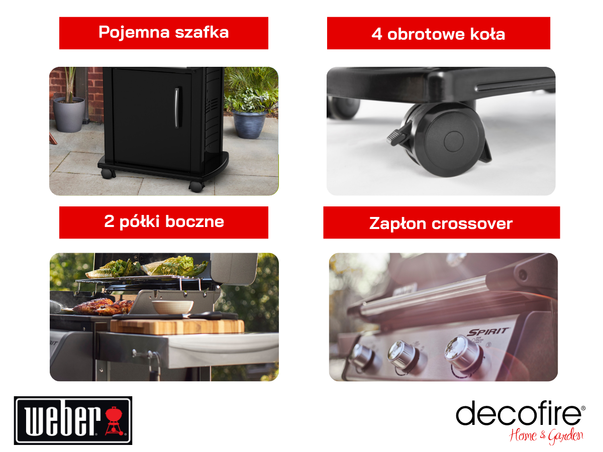 Dodatkowe udogodnienia w grillu gazowym Weber Spirit E-325