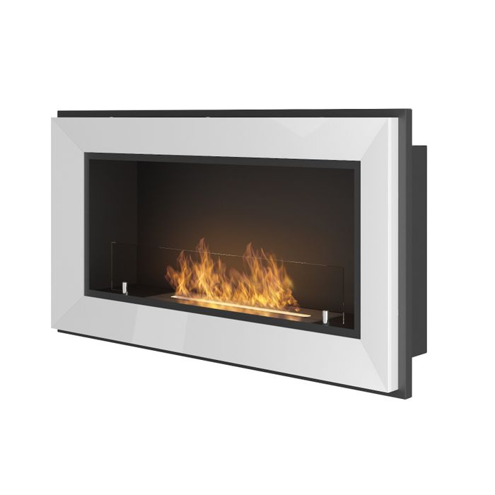 Biokominek wiszący Simple Fire FRAME 900 biały 900x490 mm