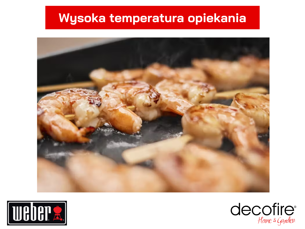 Płyta grill gazowy Weber SLATE GPD 71 cm Premium Griddle – wysoka temperatura opiekania
