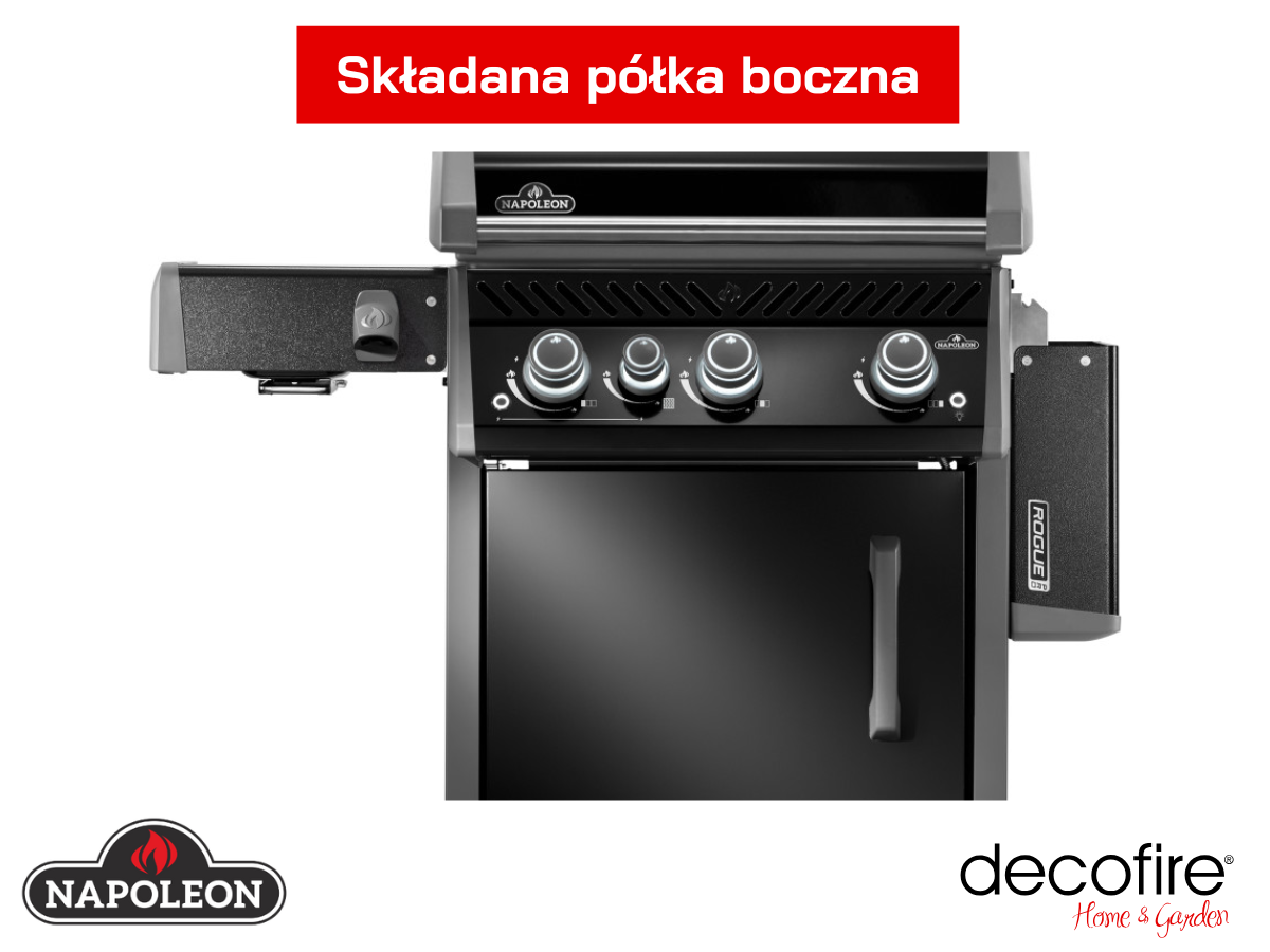 Grill gazowy Napoleon Rogue PRO 425 ze składanymi półkami bocznymi