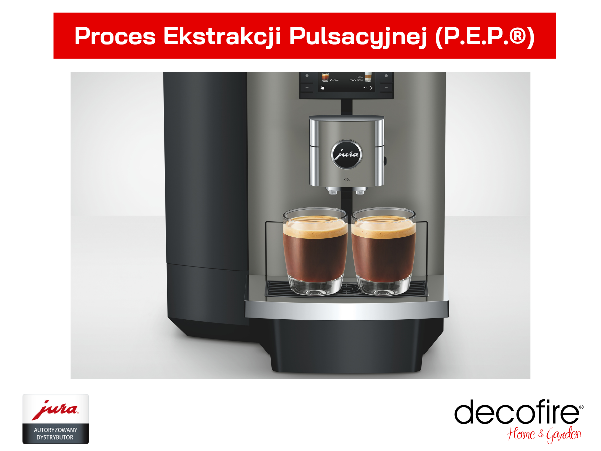 Proces Ektrakcji Pulsacyjnej w ekspresie Jura X10c Dark Inox