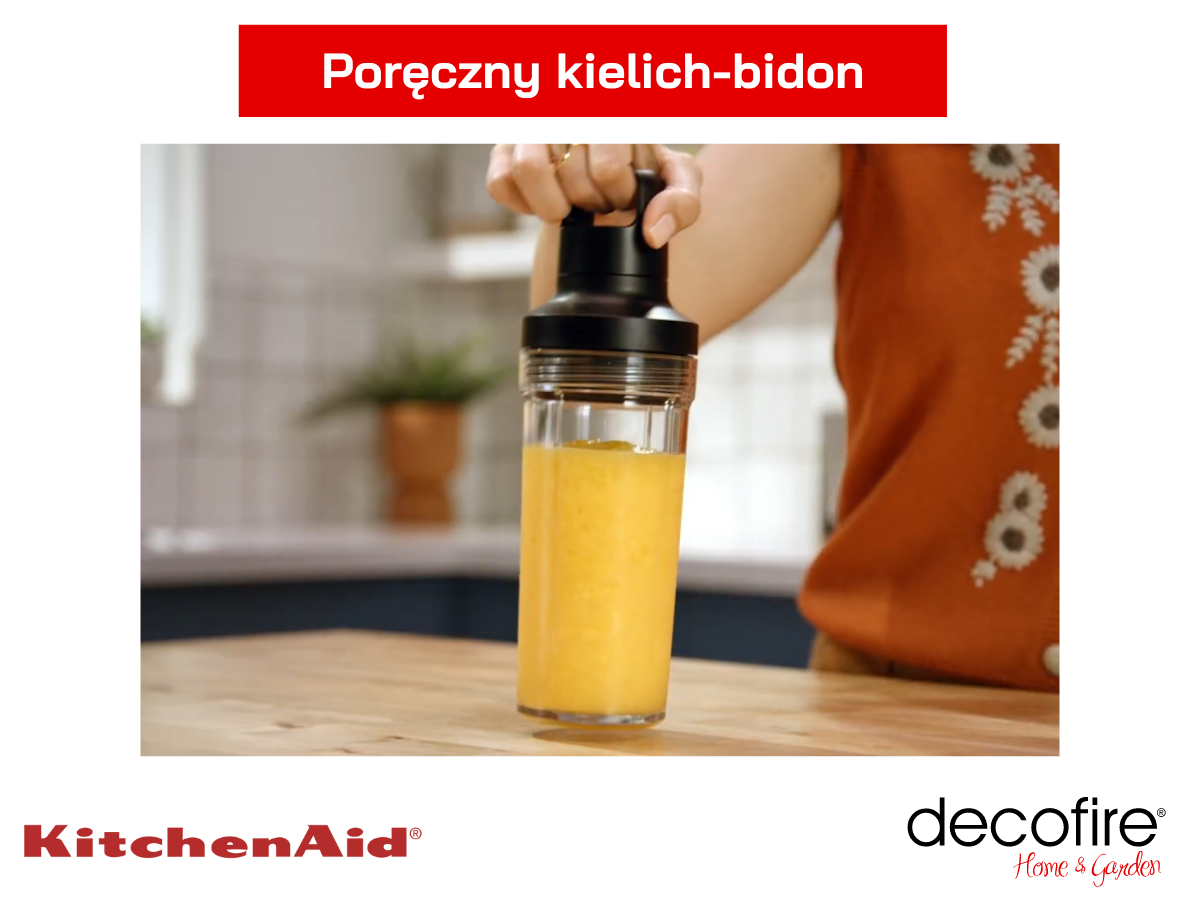Poręczny kielich-bidon ze szczelną pokrywką