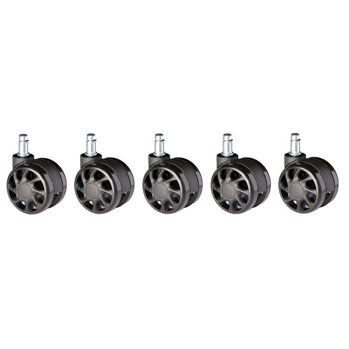 Unique Kółka twarde nylonowe do foteli biurowych 60 mm - 5 szt. (CT60-252)