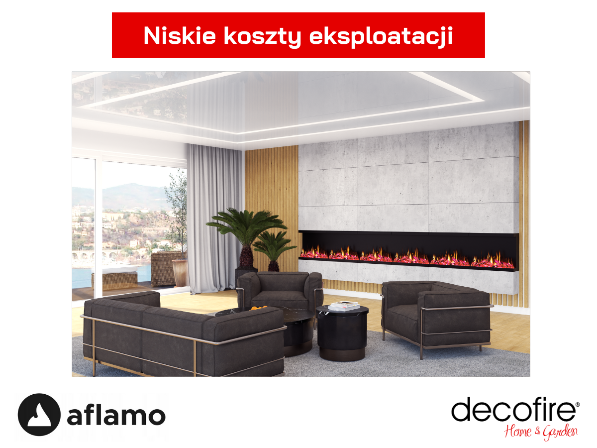 Kominek elektryczny Aflamo LED 60 NH niskie koszty eksploatacji