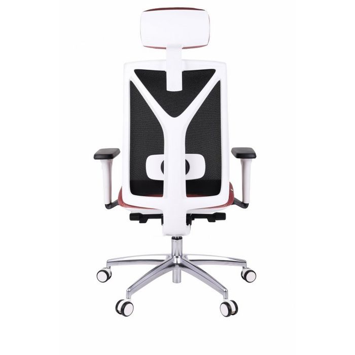 Fotel biurowy Grospol Valio WS HD chrome white tkanina Synergy - 12 kolorów