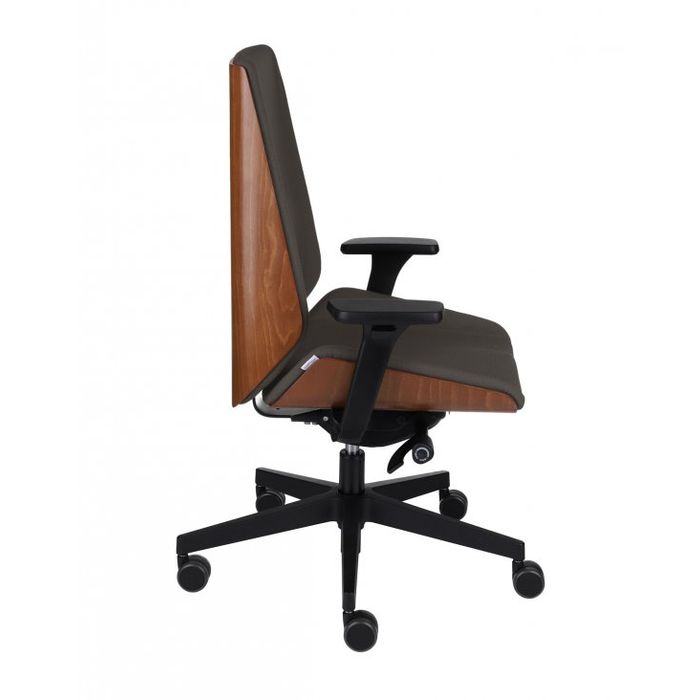 Grospol Fotel biurowy Moon Wood black tkanina Hygge - 8 kolorów
