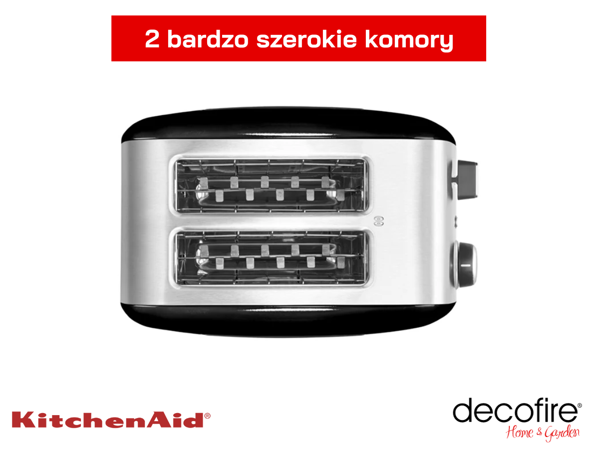 Duże komory w tosterze 2 Classic Onyx Black KitchenAid