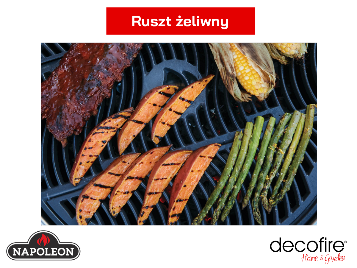 Grill węglowy Napoleon PRO22K-CART-3 ruszt żeliwny