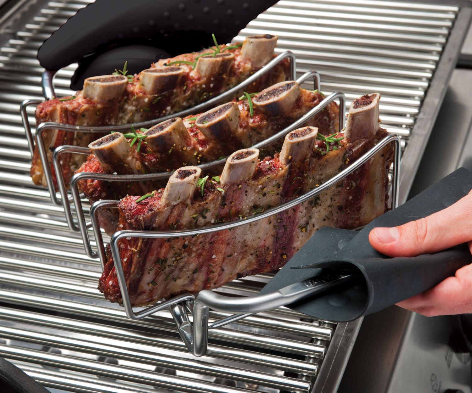 Stojak do grillowania mięs i żeberek