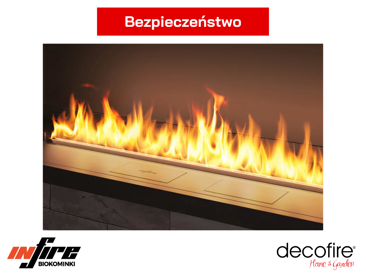 Biokominek do zabudowy Infire Etronic Inside 1500 – technologia bezpieczeństwa