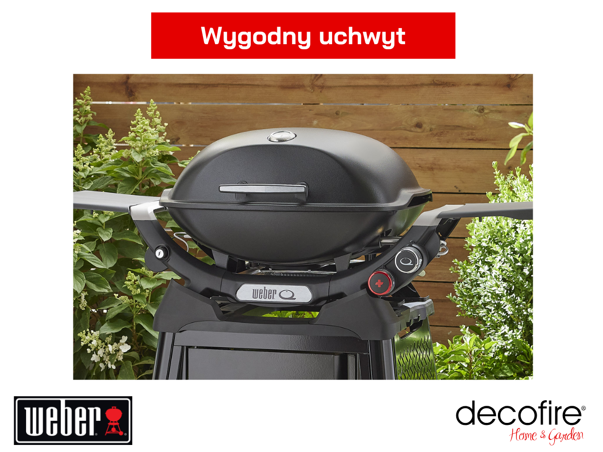 Grill gazowy Weber Q 2800N+ z wózkiem Premium – wygodny uchwyt
