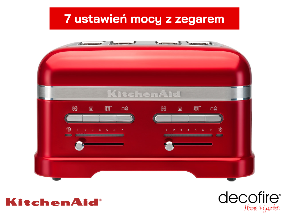Łatwy w obsłudze panel sterowania w tosterze 4 Artisan Candy Apple KitchenAid