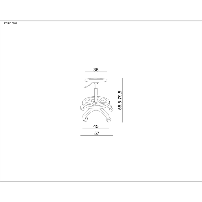 UNIQUE Taboret lekarski laboratoryjny Erizo (5005)