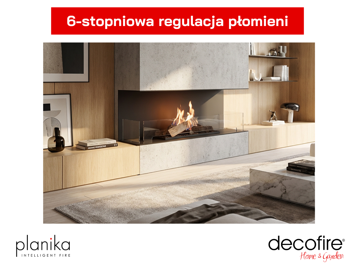 6-stopniowa regulacja intensywności płomienia
