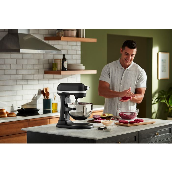 Mikser stojący 5,2 l z podnoszoną dzieżą KitchenAid Heavy Duty, Matte Black (5KSM55SXXEBM)