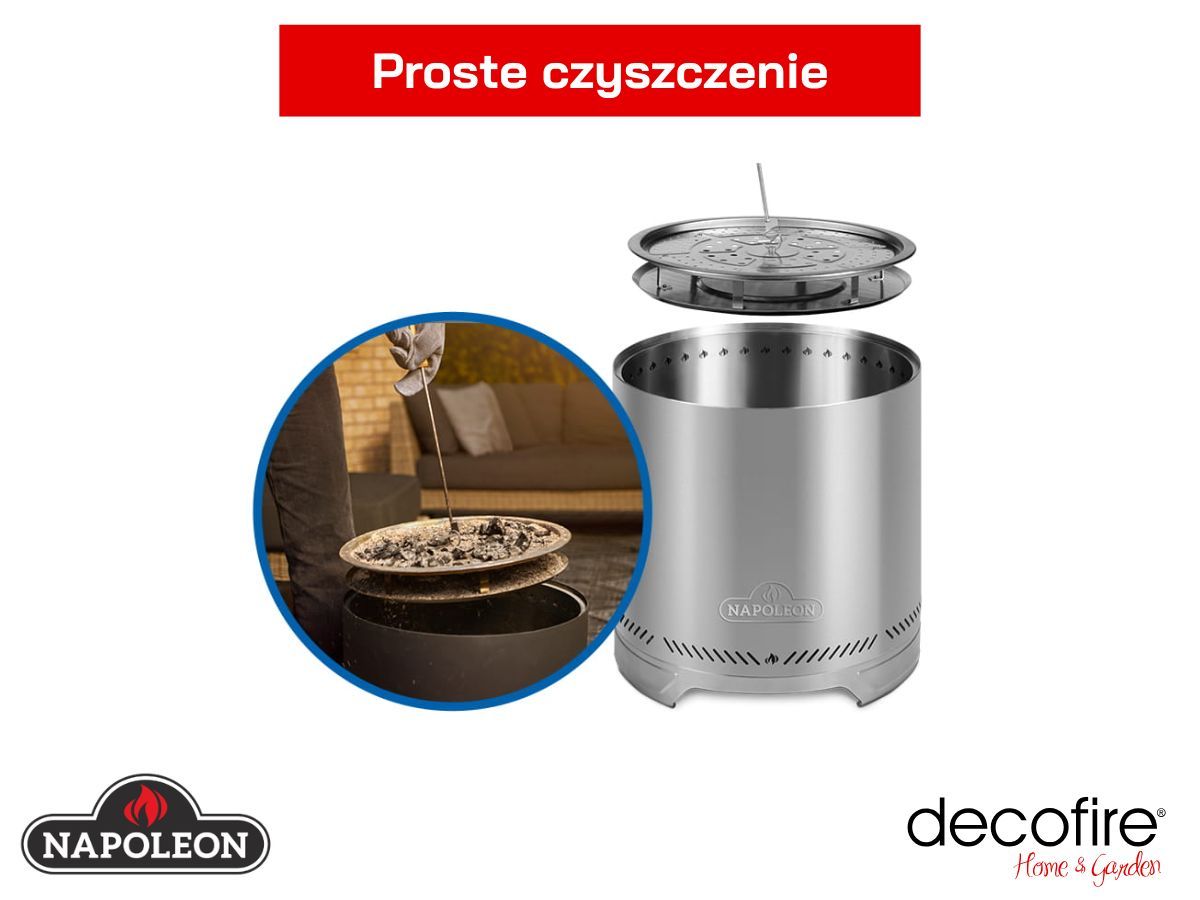 Łatwe czyszczenie – wyjmowana taca na popiół