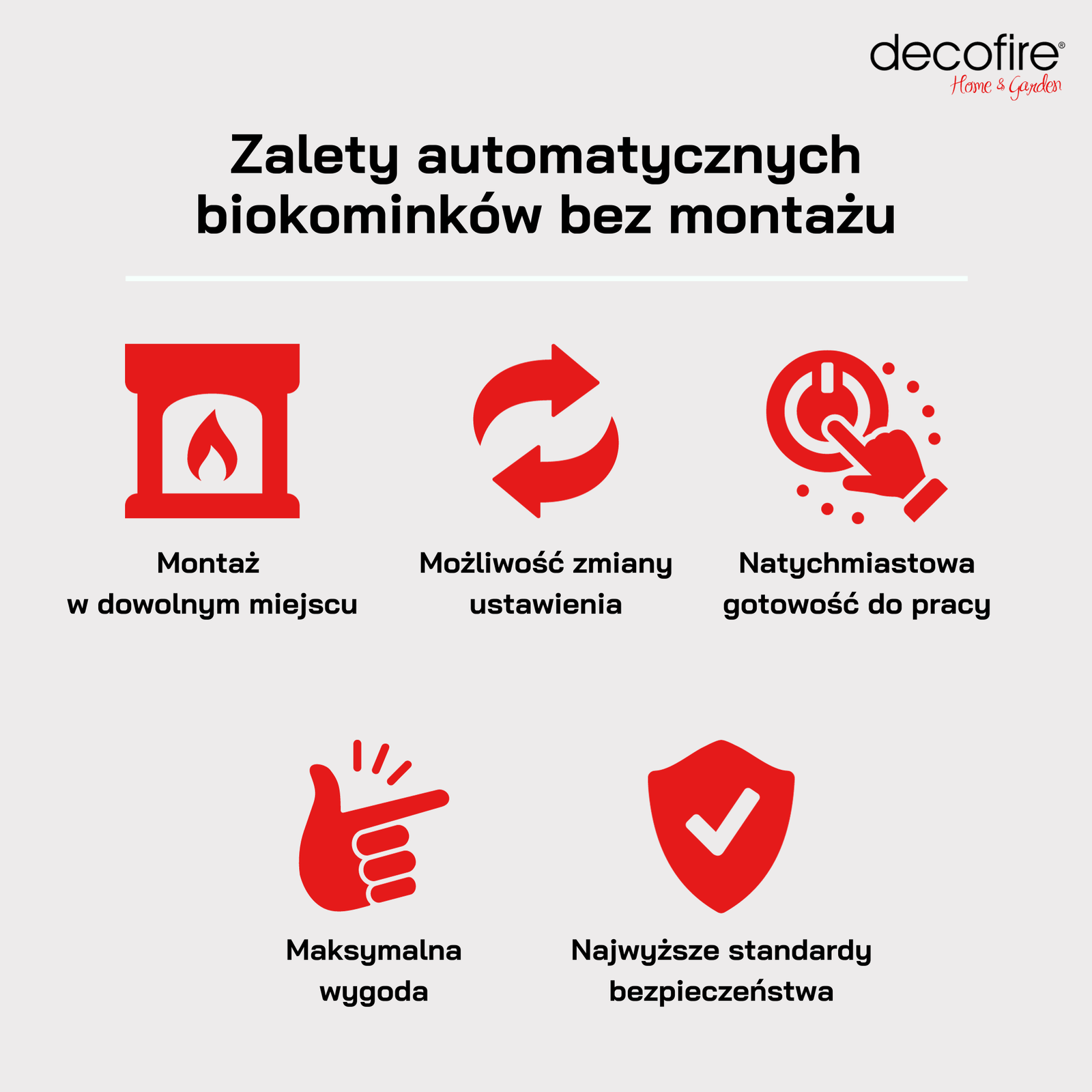 Zalety biokominków bez montażu