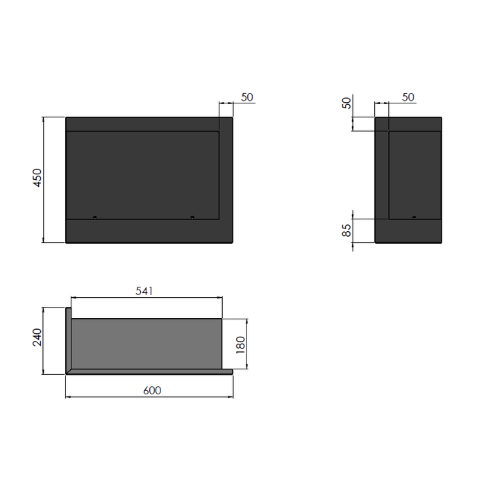 Biokominek narożny Simple Fire CORNER 600L lewy